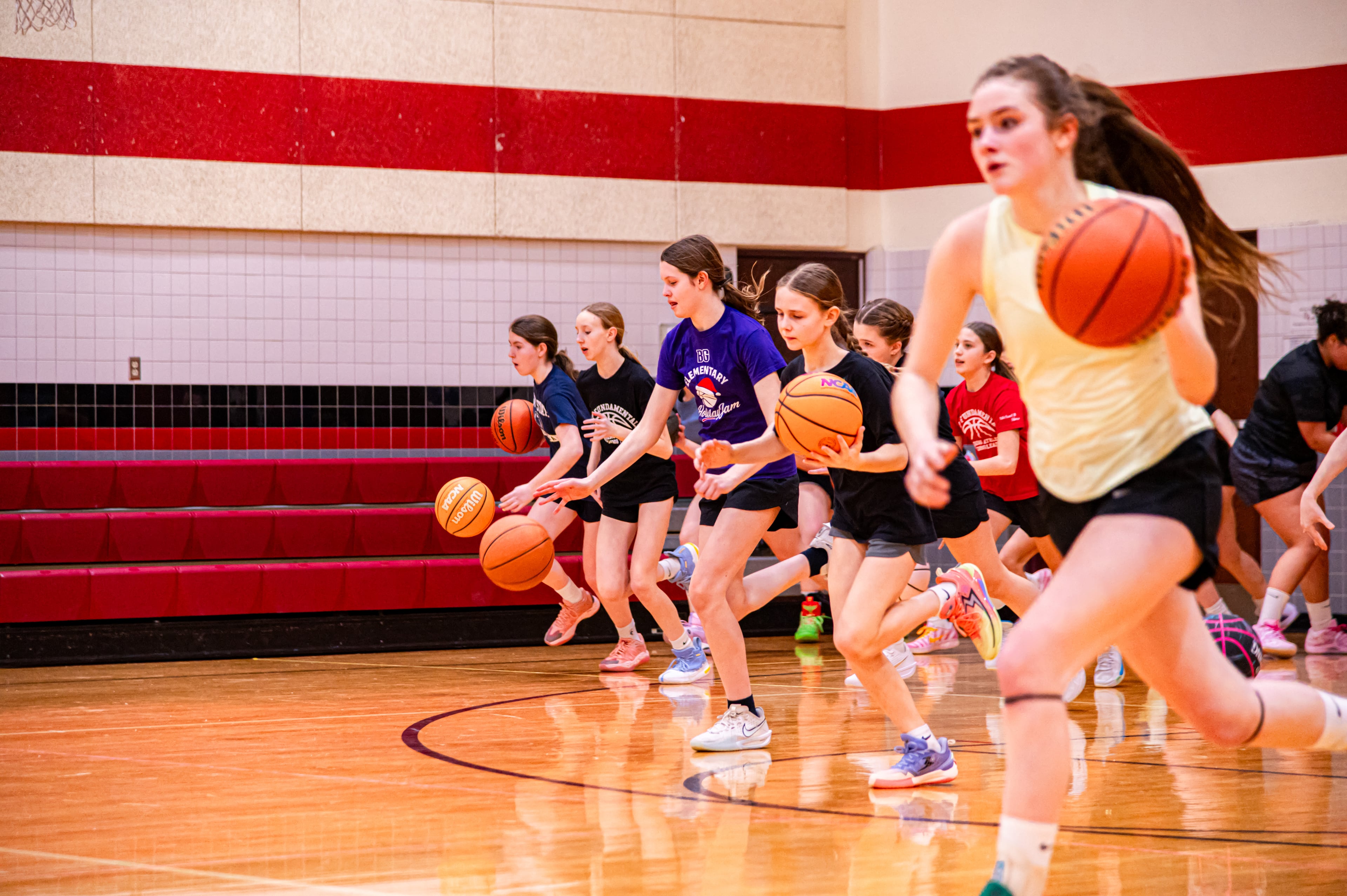Emersyn Fundamentals — Youth basketball players in action